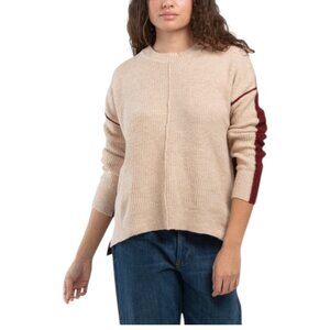 THEO & SPENCE Exposed Seam Crew Neck Sweater